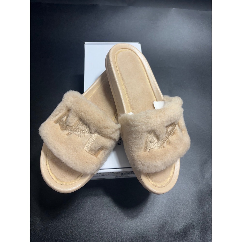 APL NEW Women's Shearling Slide Sandals in Champagne in Size‎ 8 MSRP $195
